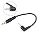 beler 0.4ft 10cm Short Right Angle 3.5mm Male to Male 3.5mm Aux Audio Cable