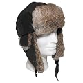 Orig. FOX Leder-Fellm�tze Hasenfell Winterm�tze Pelzm�tze