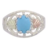Black Hills Gold Ladies' Sterling Silver Turquoise Ring