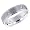 14K White Gold Men's Satin Diamond Band Ring Size 11.5