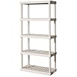 Sterilite 01558501 5-Shelf Shelving Unit, Platinum
