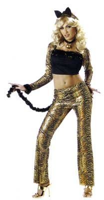 Women Medium (8-10) - Women Disco Kitten Costume