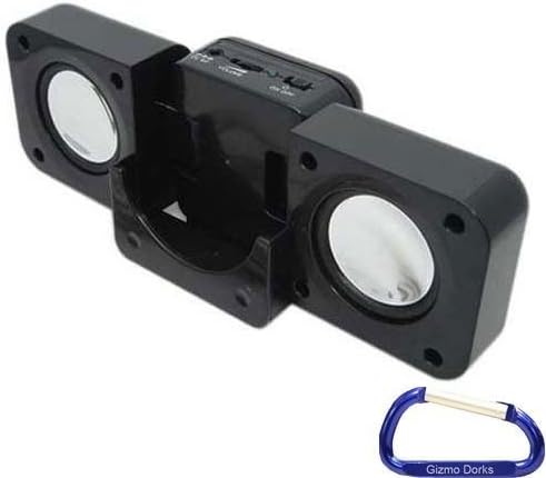 Black Portable Folding Stereo Speaker Dock for Sony Walkman Series MP3 Players