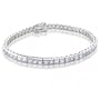 Valentines Day Bling Jewelry Channel-Set CZ Classic Sterling Silver Tennis Bracelet 7.5 inch