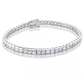 Bling Jewelry Designer Inspired Channel-Set Classic CZ Sterling Silver Tennis... by Bling Jewelry