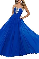 Strapless Beaded Empire   Waistline Cocktail Floor Length Spring 2015 Chiffon Sweetheart Homecoming Dress/Prom Dress  with a Brush/Sweep Train 