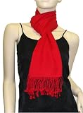 Pure Pashmina Scarf Red 3 Ply