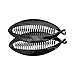 Set of Two 5 Inch Banana Clip Hair Clincher Rounded Edges Hair Comb