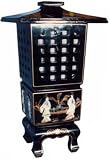 Asian pagoda style lantern table lamp black lacquer with mother of pearl chinese ladies 415HM6KVWQL. SL160 Asian pagoda style lantern table lamp black lacquer with mother of pearl chinese ladies