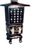 Asian pagoda style lantern table lamp - black lacquer with mother of pearl chinese ladies