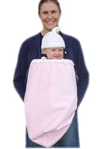 Kiley Madison Ki Kover, Baby Carrier Cover With Hat, Faux Suede Sherpa, 1, Light Pink