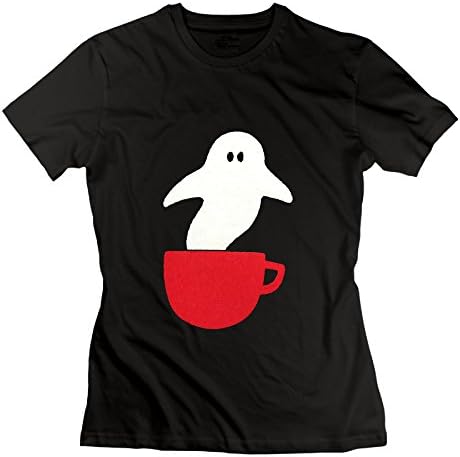 Tea Cup Ghost Womens Crewneck Shirt Men Short-sleeve Tees