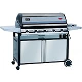 BeefEater Gas Grills Discovery Plus Black 5 Burner Propane Gas Grill On Trolley Cart