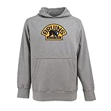 NHL Boston Bruins Signature Hood Long Sleeve Hooded Fleece, Grey Heather, XX-Large