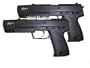 2 Super P8 Style Airsoft Spring Powered Pistol Set