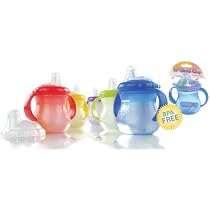 No-Spill Cup w/ Soft Spout & Handles, Boy Colors