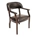 Regency Seating Ivy League Captains Style Vinyl Guest Chair, Black