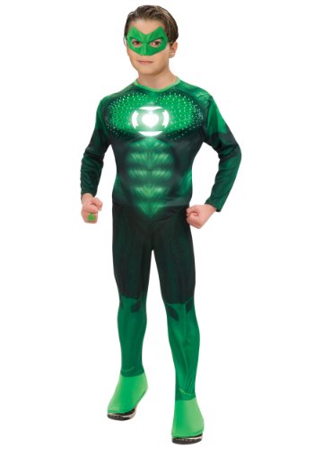  Green Lantern Deluxe Light up Muscle Chest Teen Costume: Hal Jordan