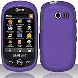 Hard Snap-on RUBBERIZED Shield PURPLE Faceplate Cover Sleeve Case for SAMSU ....
