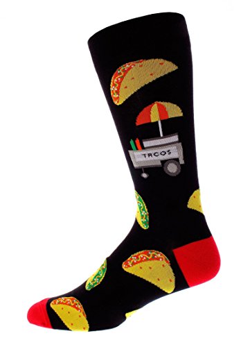 Greatlookz Black Taco Man Cave Trouser Socks