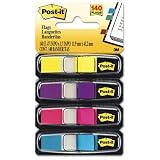 Self Stick Color Code Flags, 1/2x1-3/4, BBE/BPK/BPE/BYW