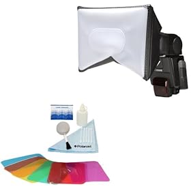 LumiQuest SoftBox for Shoe-Mounted Flash Units and a Universal Gel Kit + 5 Piece Cleaning Kit