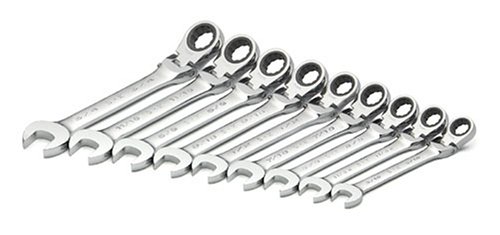 SK 89800 9 Piece 5/16-Inch to 3/4-Inch Locking Flex G-Pro Standard Ratcheting Wrench Set