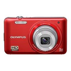 Olympus VG-130 Digitalkamera (14 Megapixel, 5-fach opt. Zoom, 7,6 cm (3 Zoll) Display, bildstabilisiert) rot