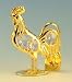 Rooster Gold Crystal Ornament
