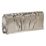 La Regale Metallic Pleated Clutch
