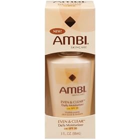 Ambi Skincare Even & Clear Daily Moisturizer with SPF 30, 3-Ounce Bottles (Pack of 2)
