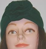 Hb148, Hand Made Eighties Vintage Double Knit Wool Jersey Headband with Rosette for Women and Teens