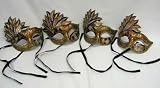 Venetian Style Mardi Gras Mask with Bright Colorful Carnival Designs