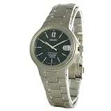 Seiko, Mens, Perpetual Calendar, Black Dial, All Stainless Watch # SLL165P2 by Seiko
