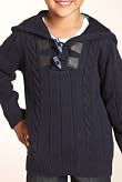 Pure Cotton Cable Knit Hooded Jumper [T88-2520P-Z]