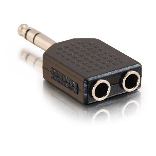 Cables To Go Adapter (6,3 mm Stereo-Klinkenstecker / 2 x 6,3 mm Stereo-Klinkenkupplung) (UK Import)