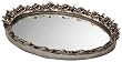 Taymor Antique Oval Mirror Trays, Silver