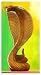Wood statuette, 'Cobra'