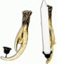 Antler Wall Mounted Candlestick Candle Holder, 2-pc Set, 8-inch