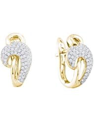 14KT Yellow Gold 0.76 CTW Diamond Fashion Earring