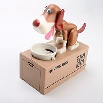 Liberty Imports My Dog Piggy Bank - Robotic Coin Munching Toy Money Box
