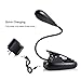 Ledgle LED Book Light Rechargeable Extra-Bright, Easy Clip On Reading Light, 2 Brightness Settings, Soft Padded Clamp, USB Cable & CE Certified AC Charger. Perfect for Night Readers