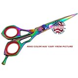 6.5 USAW&R Brand Professional Rainbow Titanium Hair Cutting Shears Scissor # 1HT2