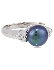 Bella Pearl Triple Cubic Zirconia Pearl Ring, Size 6