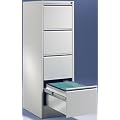 H�ngeregistraturschrank lichtgrau 1350x425x600 4 Schubladen, einbahni