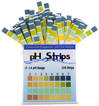 pH Test Strips (100 Count, Range 0-14) ✰ Universal Strips for Waters; Soils; Body Alkaline Testing; Kombucha, Wine, &amp; Beer Brewing; Soap Making ✰ Quality Guaranteed ✰ Comes with a "Must Have" Instructional/Informational PDF-Free!