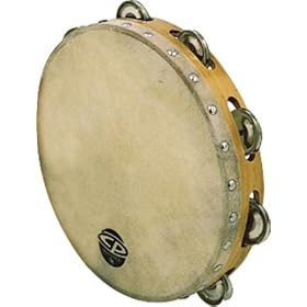 Latin Percussion CP376 6 Tambourine With Head Single Row