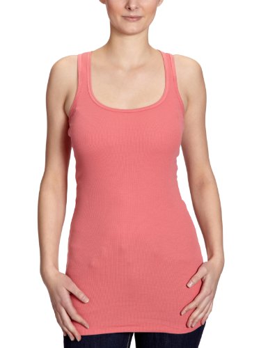 TOM TAILOR Denim Damen Top, 10187230071/basic 2x2rib tanktop, Gr. 38 (M), Pink (4181) Preisvergleich