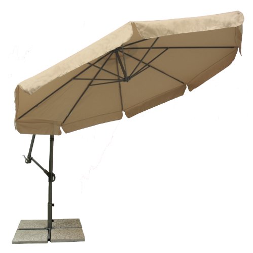 Zangenberg 64751_890 Ampelschirm Jamaica 350 cm, rund, 8-teilig, beige Preisvergleich