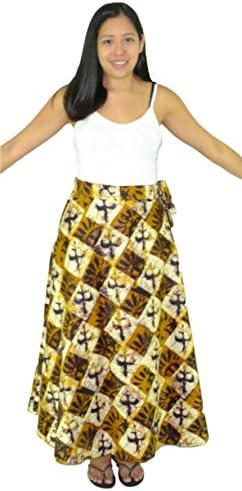 Fashion Island Women's Brown African Wrap Around Skirt Afro Culture